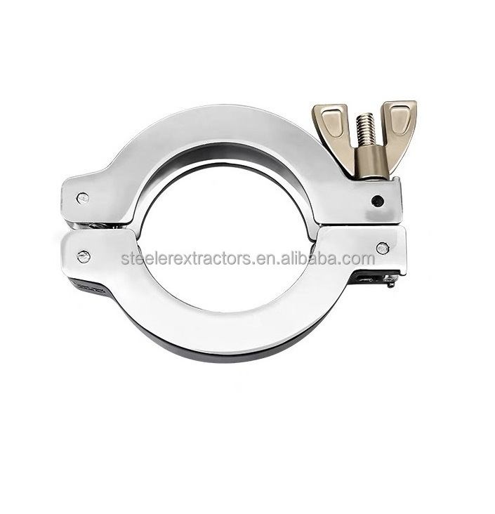 Sanitary Vacuum Aluminum adaptor Quick Clamp with Rubber O-Ring for KF16 KF25 KF40 KF50