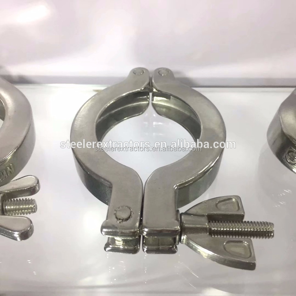 Aluminum vacuum quick kf flange clamps and center ring and rubber gasket