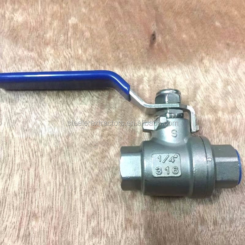 1000 Wog Psi Two Piece Female Thread DN25 1 Inch 304 Stainless Steel Ball Valve