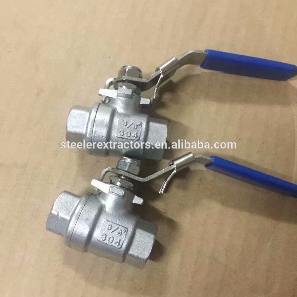 1000 Wog Psi Two Piece Female Thread DN25 1 Inch 304 Stainless Steel Ball Valve