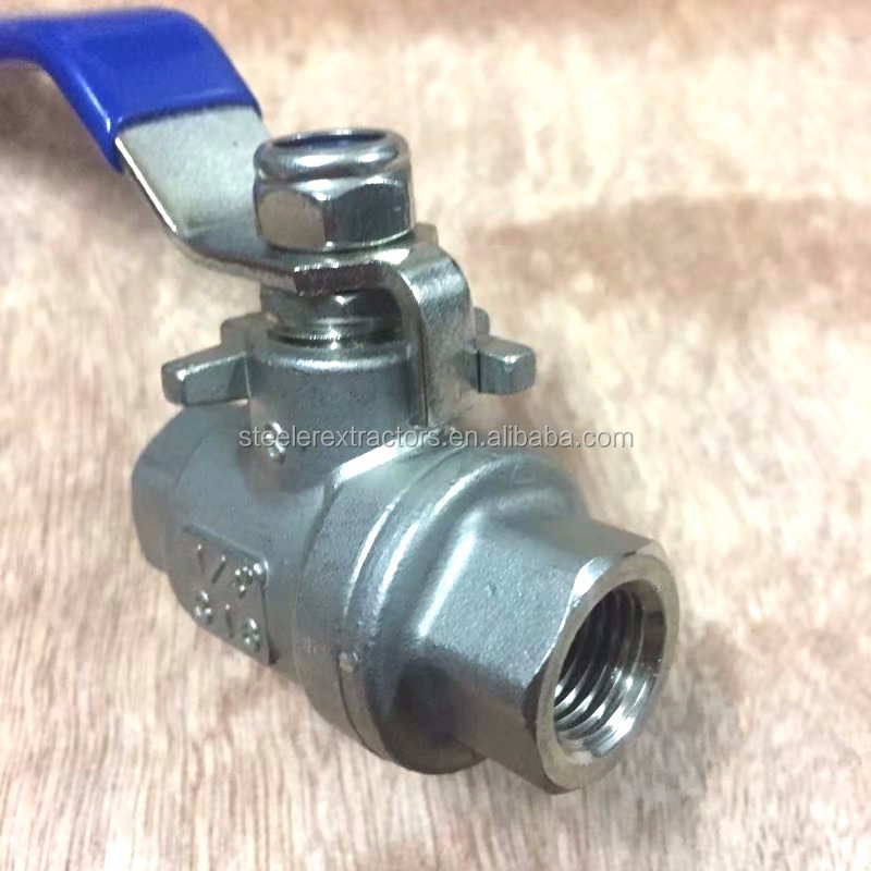 1000 Wog Psi Two Piece Female Thread DN25 1 Inch 304 Stainless Steel Ball Valve