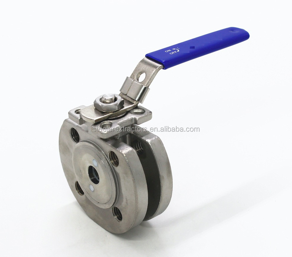 PN40 SS316 Two Piece Flanged 2 Inch 304 Wafer Ball Valve