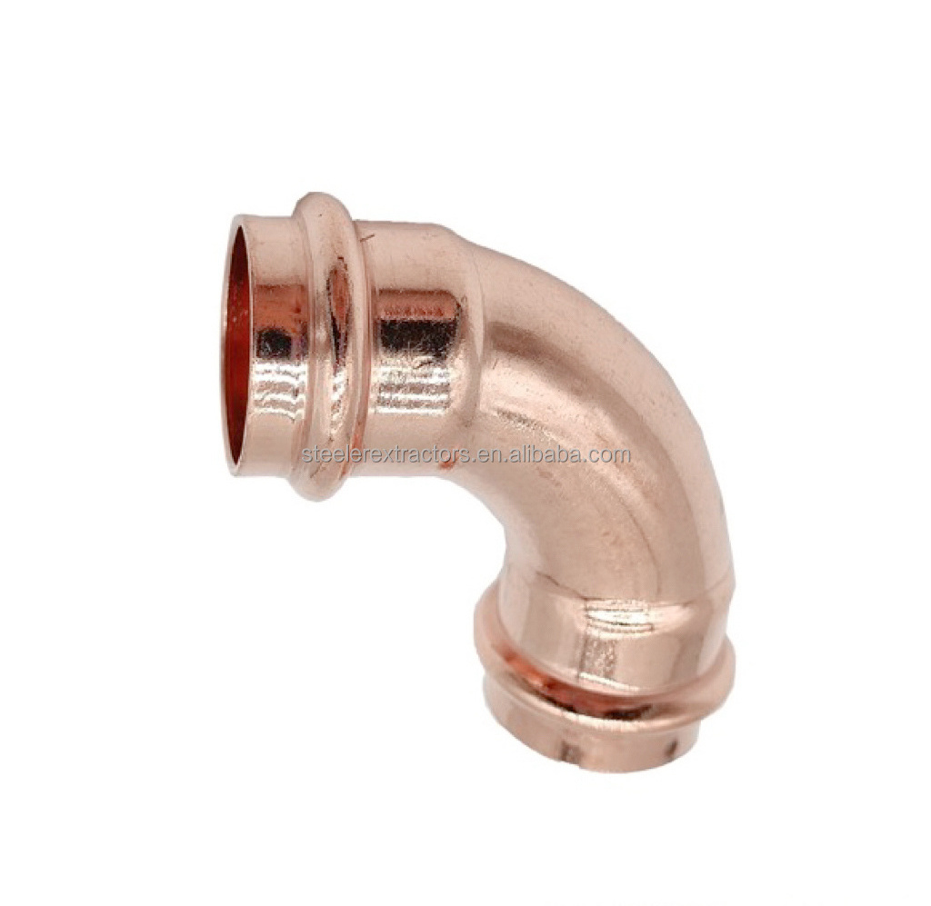 Manufacturer brass compression fitting copper press connection plumbing elbow