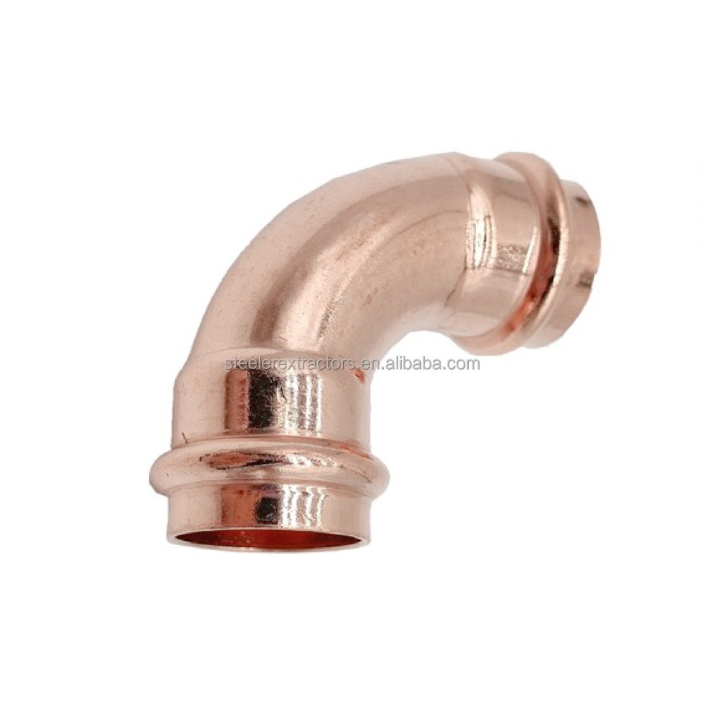 Manufacturer brass compression fitting copper press connection plumbing elbow