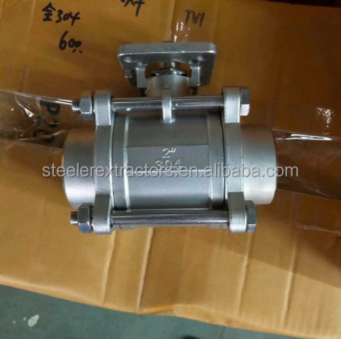 3PC Stainless Steel Ball Valves Butt Welding Ends 1000WOG Metal Sealing 3PC Ball Valves