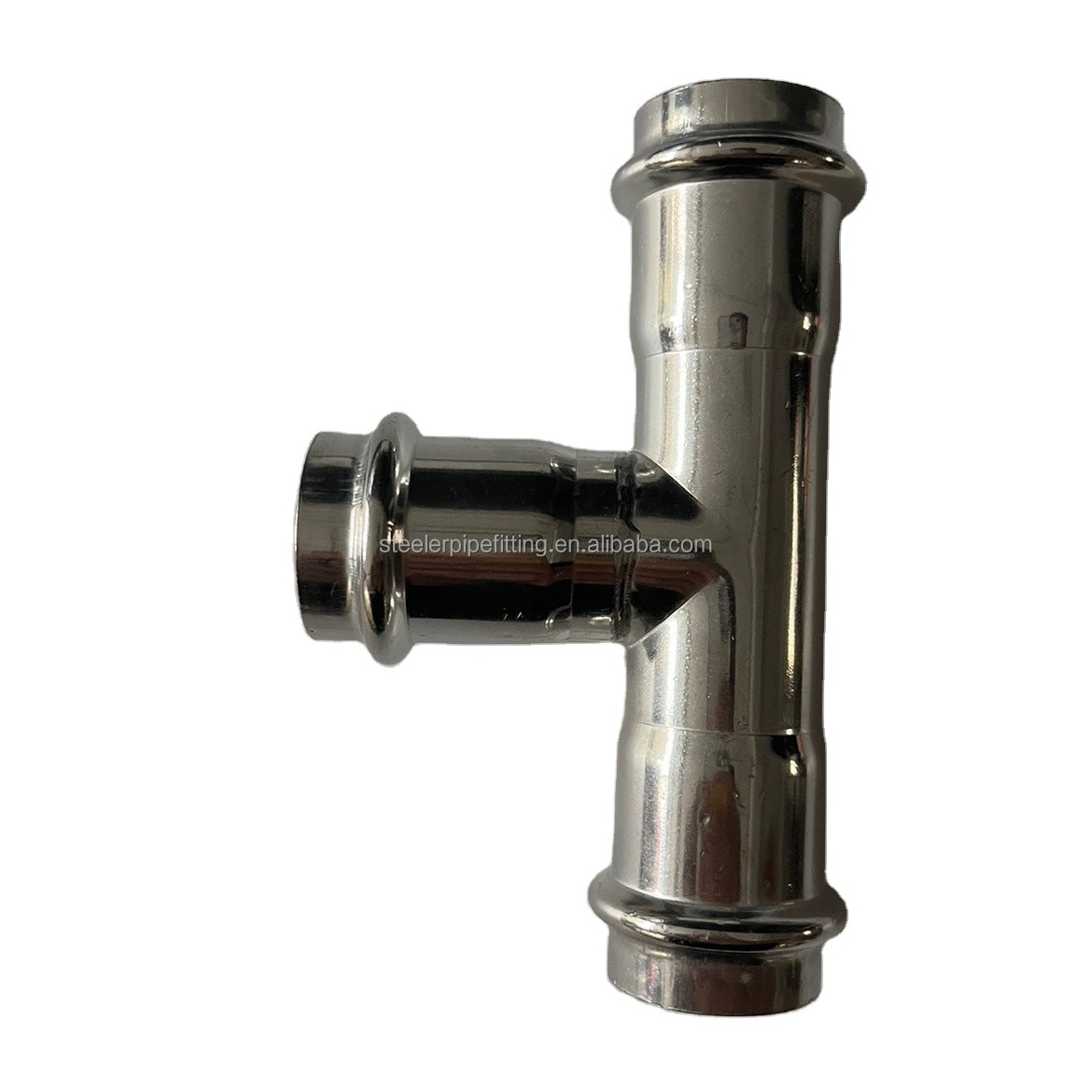 Standard Stainless Steel V Type Press Fittings thread TEE Fittings