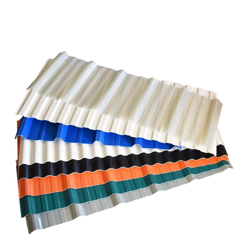 Heat resistance decorative corrugated carbon fiber pvc roof sheet 12 ft metal roofing panels iron color coated roofing sheet