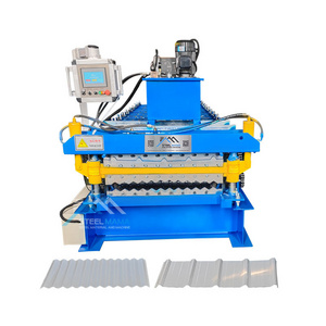 High Quality 5V / Trapezoidal IBR / Corrugated Metal Sheet Double Deck Roll Forming Machine Double Layer Roof Making Machine