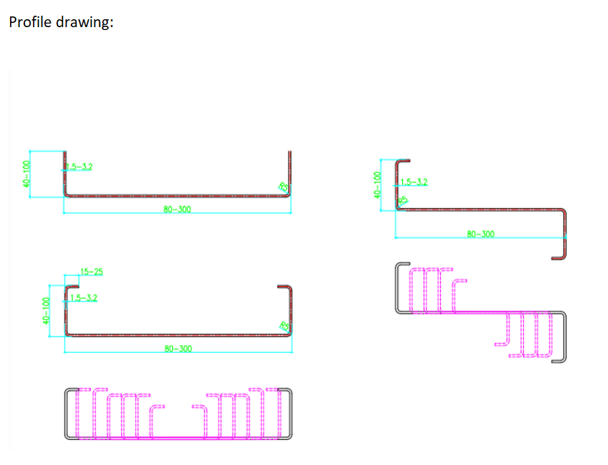 Auto c/z purlin roll forming machine cheaper c z purlin channel roll forming machine c z purlin roll forming machine