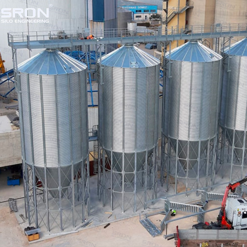 Pellet Hopper Assembly Silo With Sweep Auger