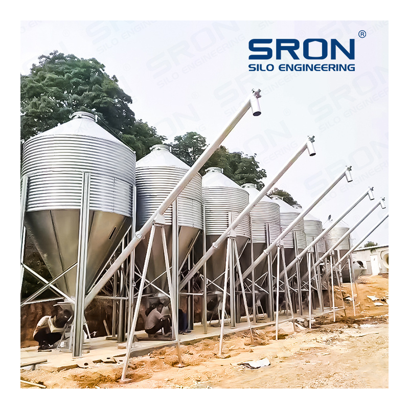 SRON Small Capacity Silo 20 tons 30 tons 50 tons Grain Silo Cattle Feed Storage Silo In Animal Feed Line