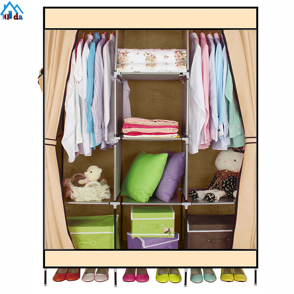 high-quality cheap portable bedroom closet wardrobe cabinets modern cabinet home furniture canvas wardrobe