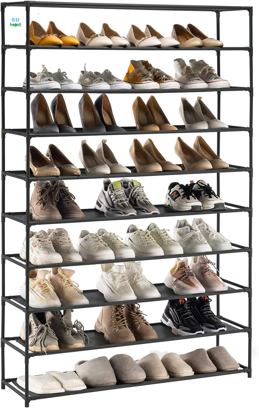 Latest 54 Pairs Metal Shoes Storage Rack Wall Mounted Over The Door Shoe Rack For Home