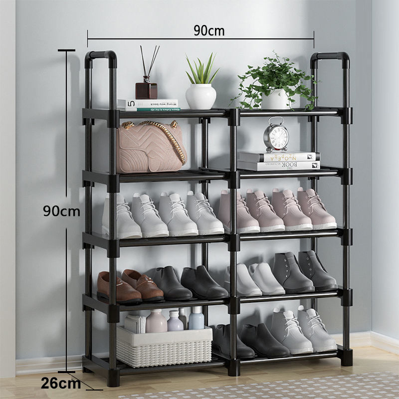 Shoe Rack Metal Shoe Tower Shoe Storage Organizer Unit Entryway Shelf Cabinet with 4 steel pipe