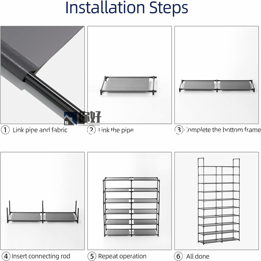 shoe rack rotatable TKA 2 doors DIY nonwoven shoe storage shelf