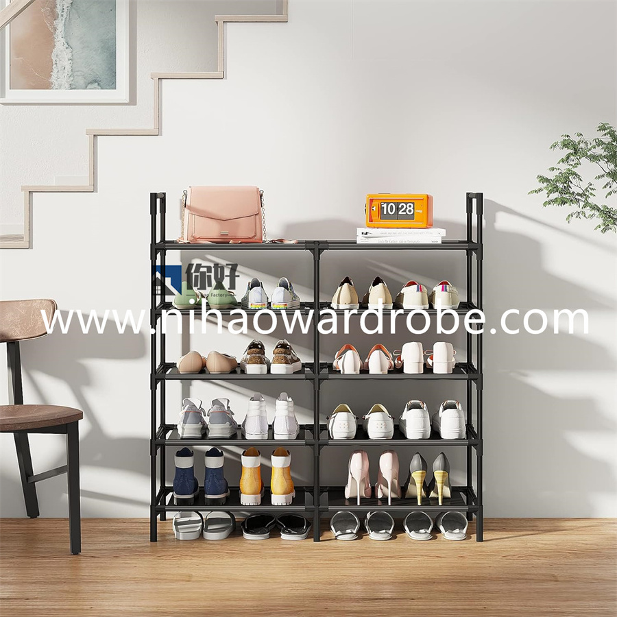 New hot sale simple blue multi-layer economical storage niche design shoe rack