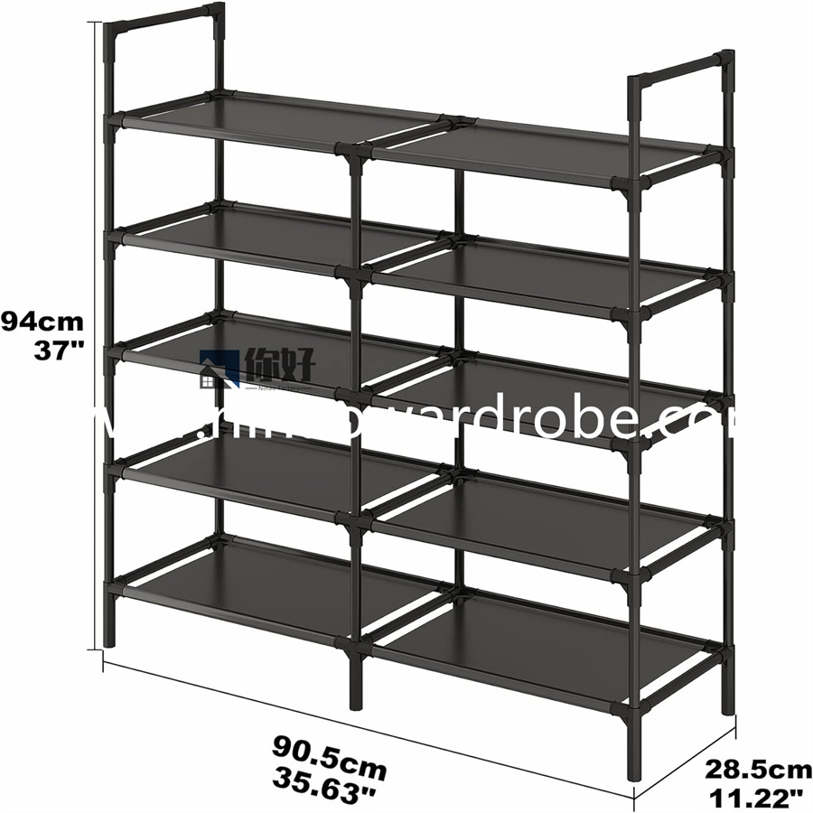 New hot sale simple blue multi-layer economical storage niche design shoe rack