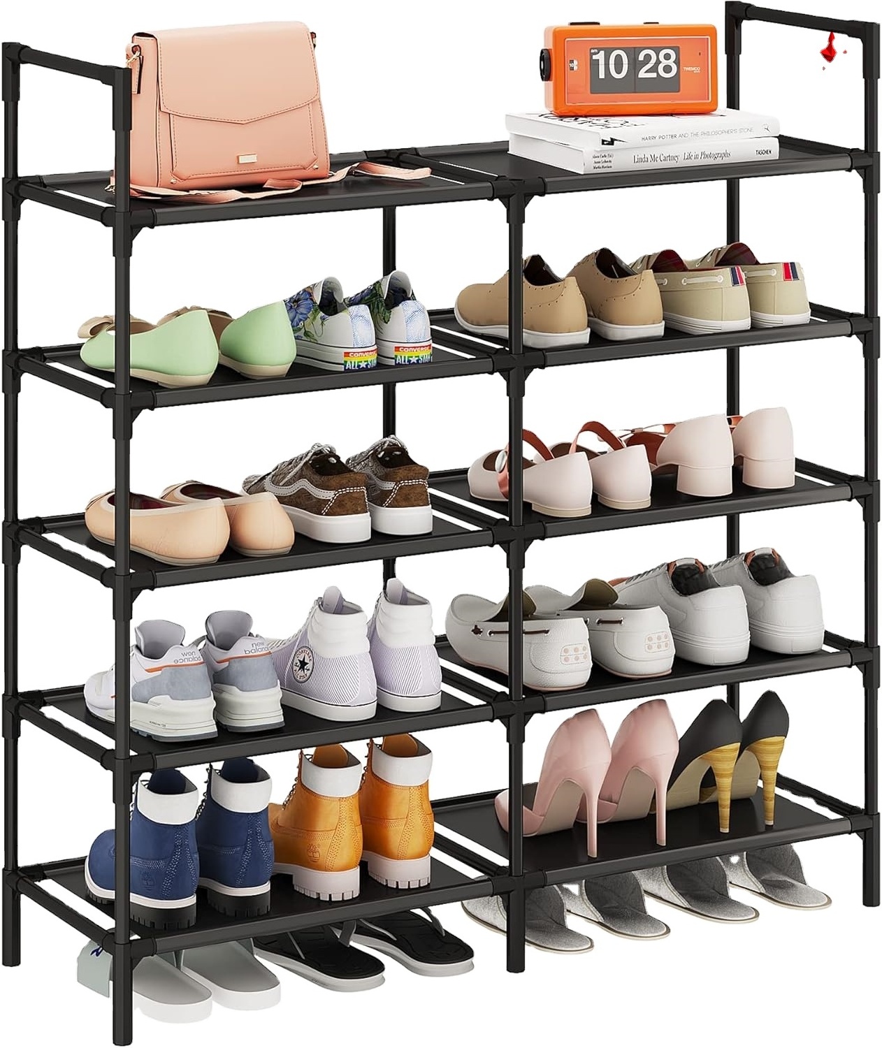 New hot sale simple blue multi-layer economical storage niche design shoe rack