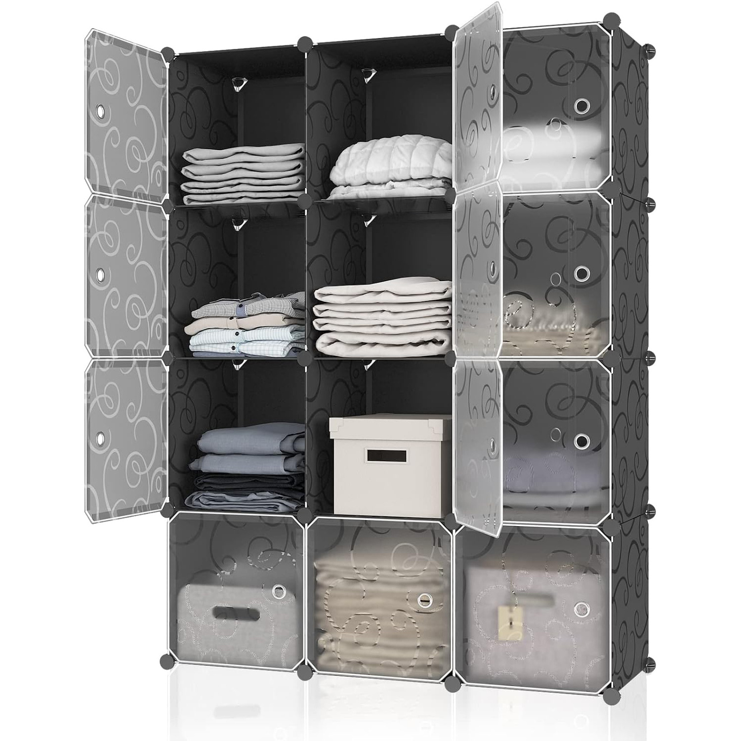 Multi-tier Children's Wardrobe Free Safe for Storing Baby Clothes Plastic Snack Cabinet, Large Baby Clothing Storage Cabinet