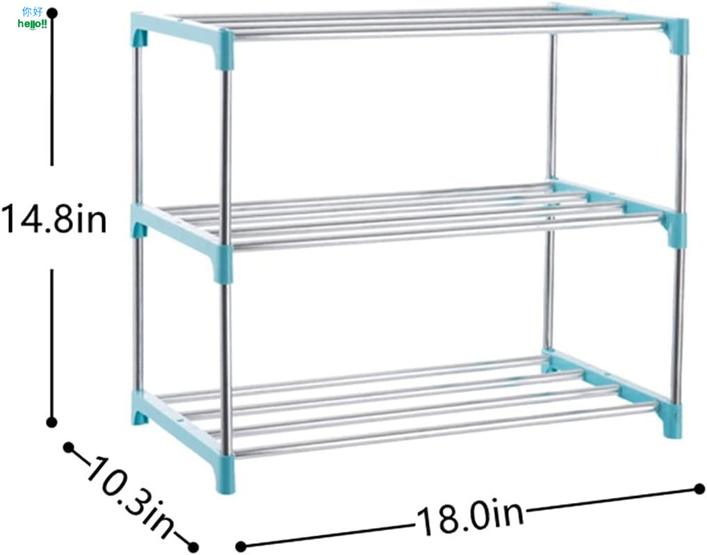 Shoe Rack Boots Storage Organizer 6 Tiers Closet Entryway Shelf Stackable Cabinet Tower Double Row Non-woven Fabric