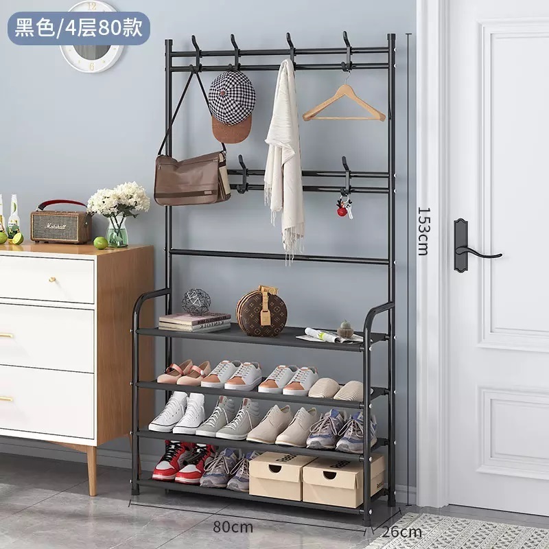 Shoe Rack Boots Storage Organizer 6 Tiers Closet Entryway Shelf Stackable Cabinet Tower Double Row Non-woven Fabric