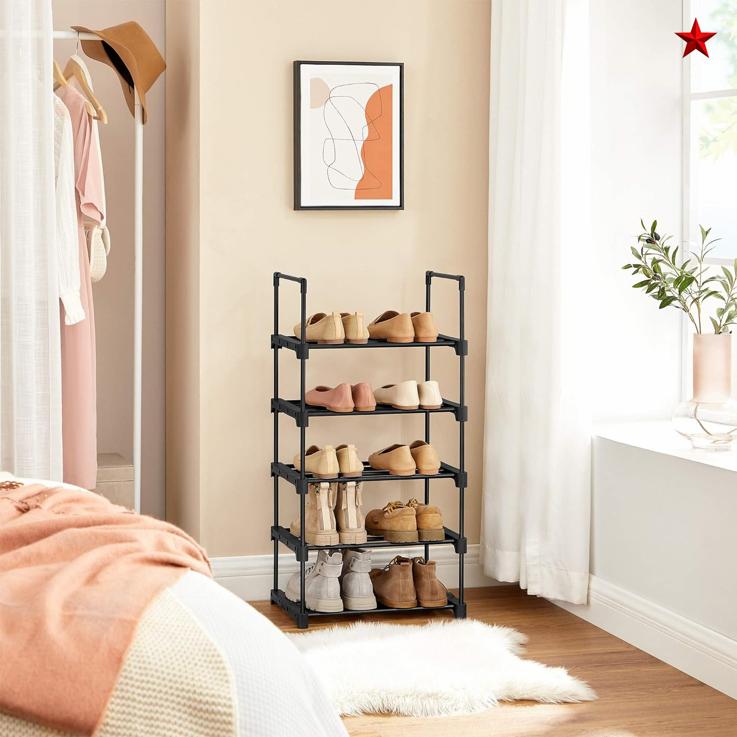 Shoe Racks For Home Cabinet Fabric Shoe Closet Wardrobe Non-woven Shoe Rack