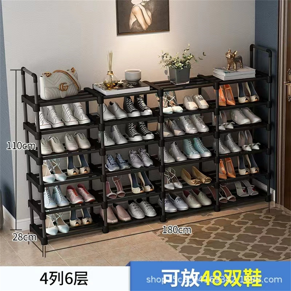 Wholesale 6 Tier Shoe Storage Cabinet 24 Pair Plastic Shoe Shelves Organizer Shoe Rack For Closet Hallway Bedroom Entryway