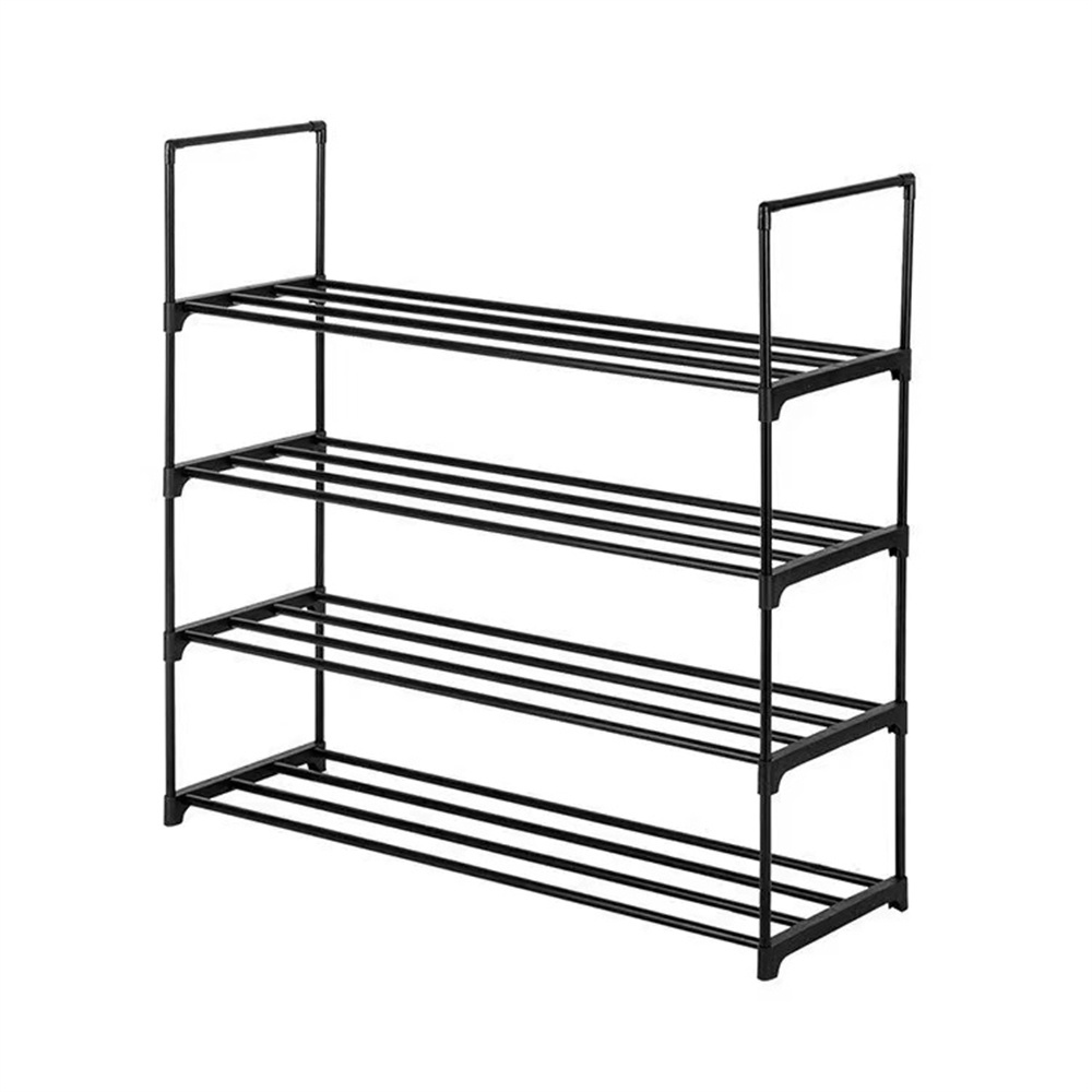 Multifunctional Shoe Display Wall Mount Rack Foldable Shoe Rack Black Metal Customized Living Room Modern Finish Furniture