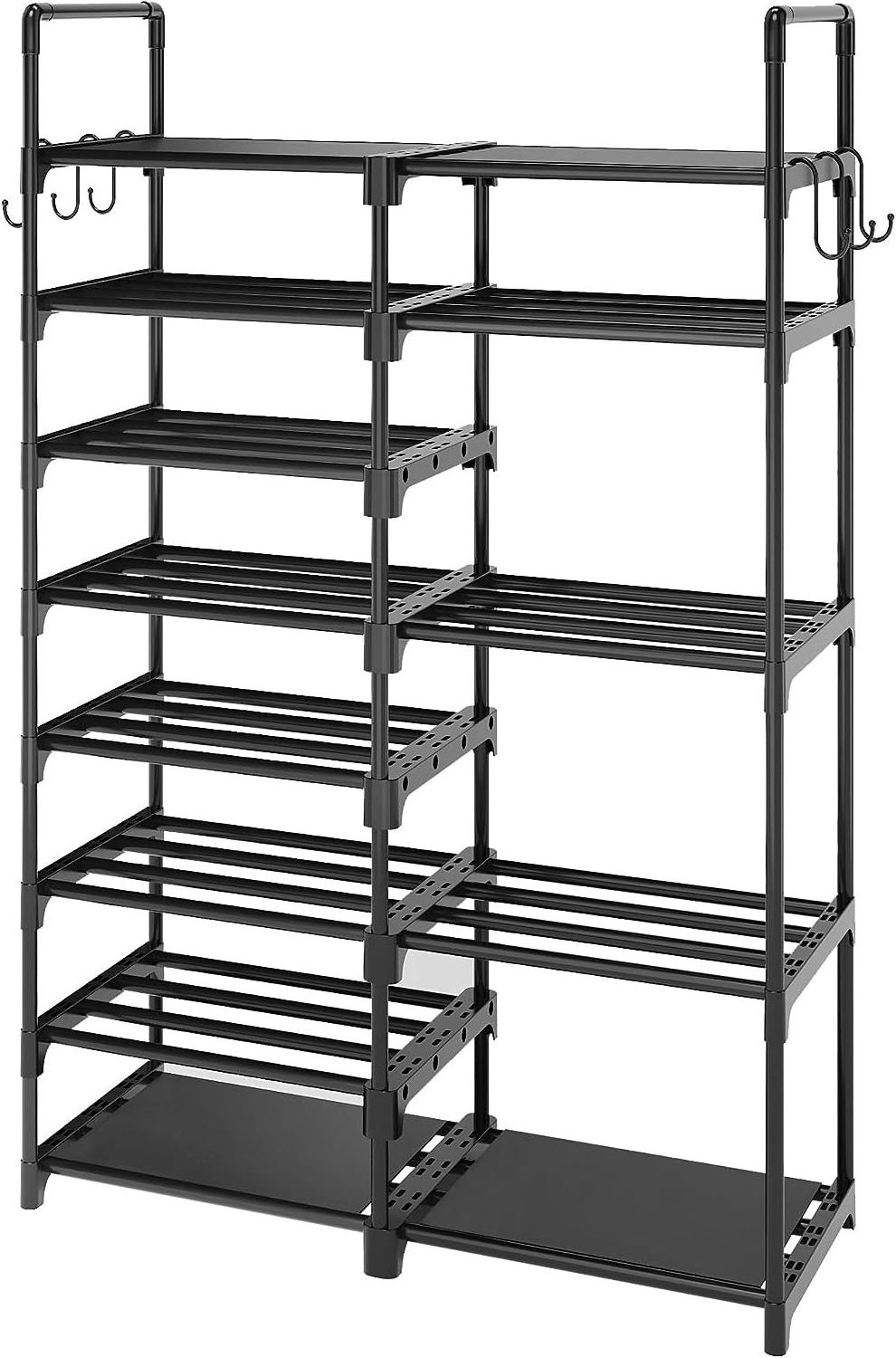 Shoe Rack 10 Tiers Tall Shoe Racks for Closet Entryway 20 25 Pairs Shoe Organizer Storage Shelf Durable Black