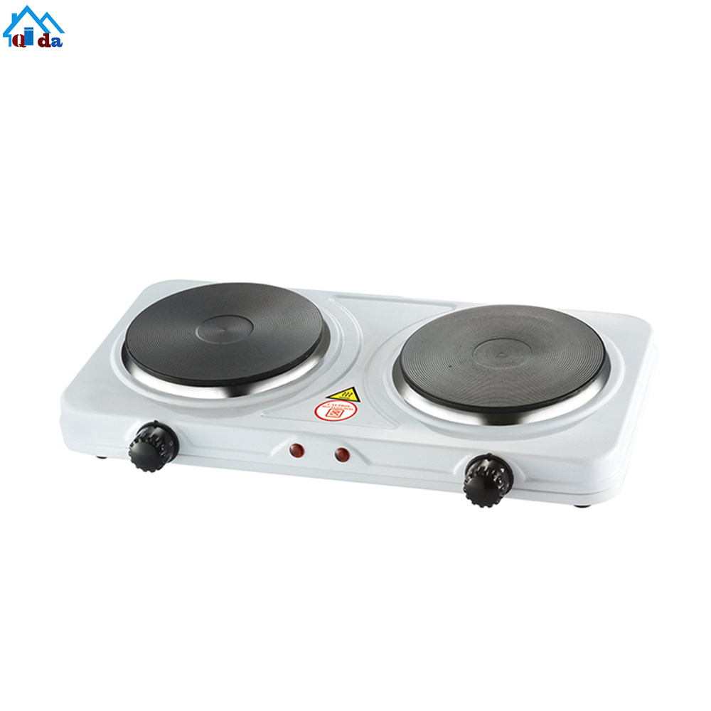 2018 HOT SELLING EUROPE HIGH STANDARD GS CE ROHS TWO BURNER 2500W ELECTRIC DOUBLE COOKING STOVE