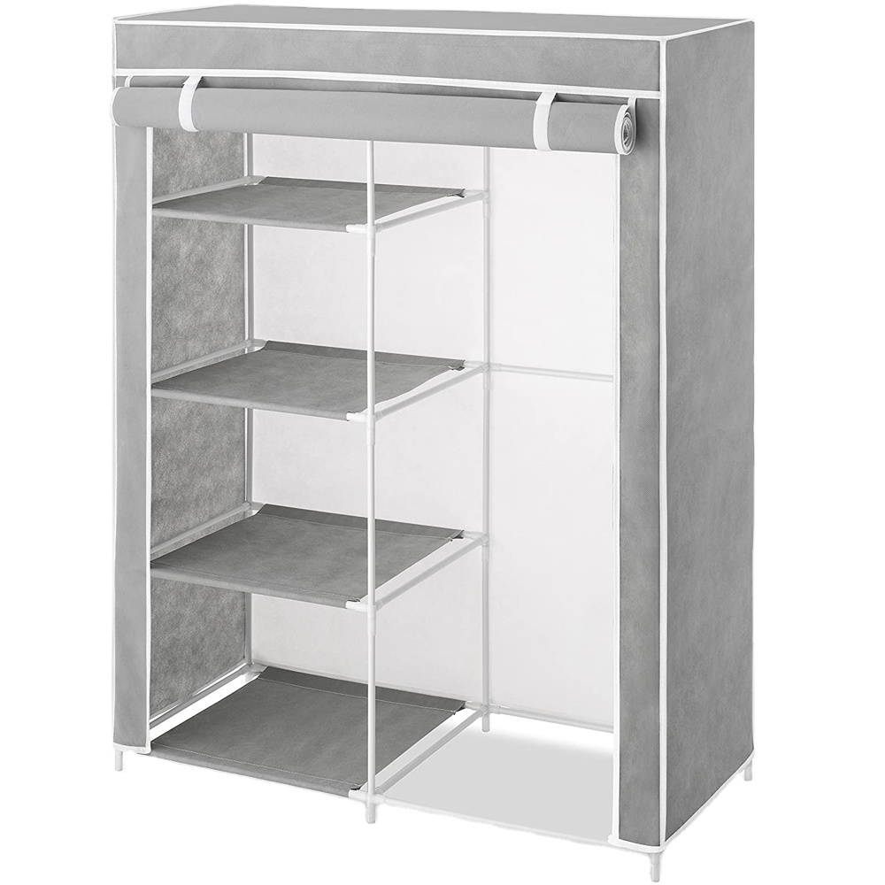 high-quality cheap portable bedroom closet cabinets storage closet organizers folding wardrobe steel almirah