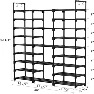 Wholesale 4-tier Stackable Small Shoe Rack Lightweight Shoe Rack Storage Organizer