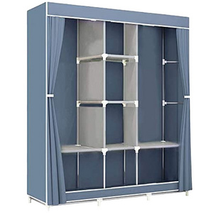 Hot sale shelves for kids room clothing bedroom fabric assemble closet wardrobe