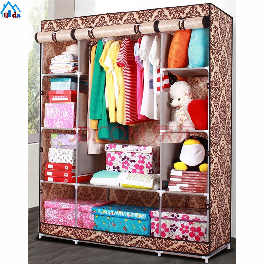 breathable non-woven fabric armoire cheap portable wardrobes bedroom