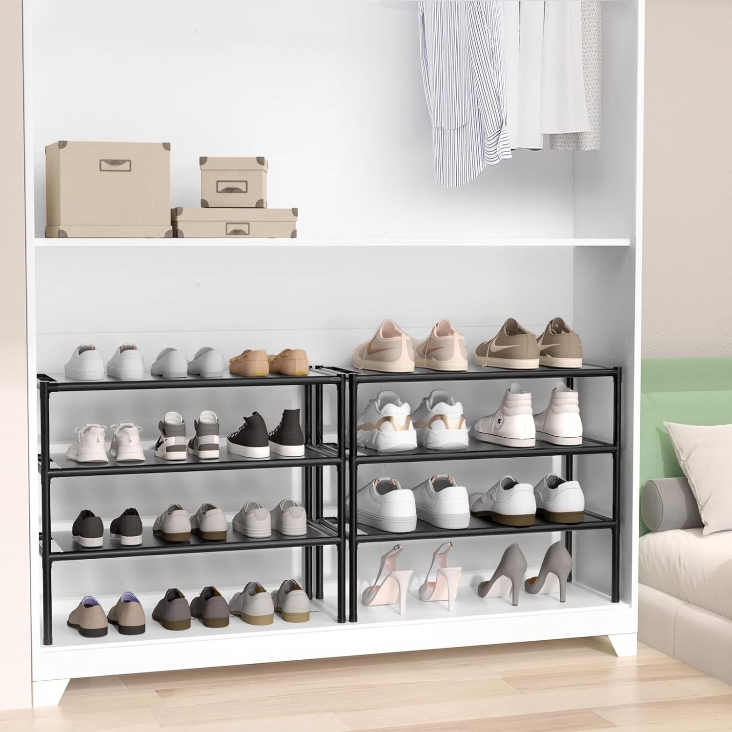 3-Tier Shoe Rack Shoe Organizer Shoe Rack for Closet