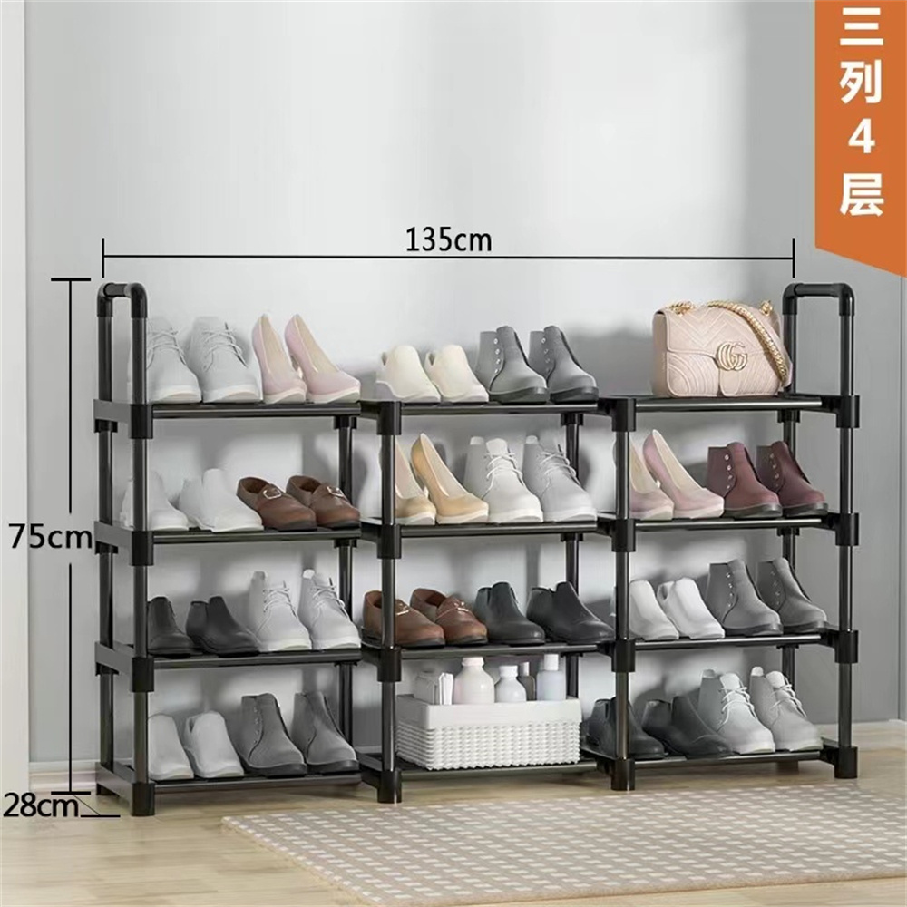 Cheap Outside Shoe Storage Home Use Plastic 4 Tier Utility Shoe Rack For Sale