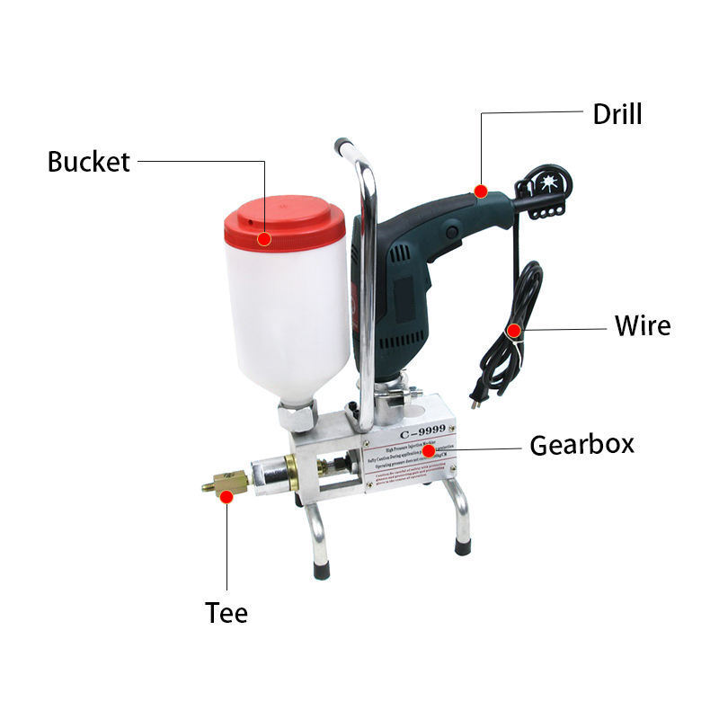 Remote-control Waterproof Drill Epoxy Resin Machine Concrete Cement Injection Grout Pump