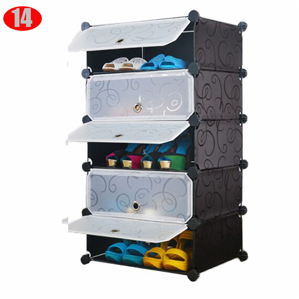 Folding Portable Modern Plastic Shoe Cabinet Furniture Shoe Rack Storage