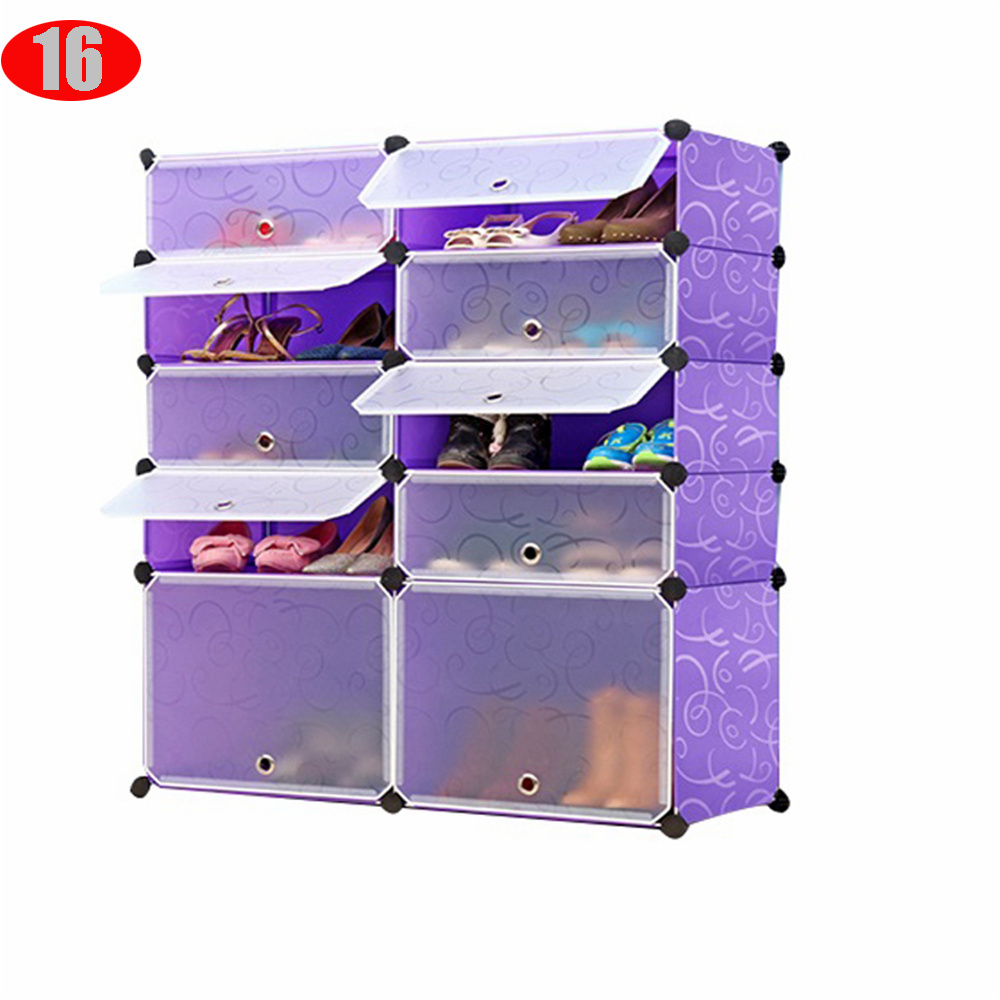 Folding Portable Modern Plastic Shoe Cabinet Furniture Shoe Rack Storage