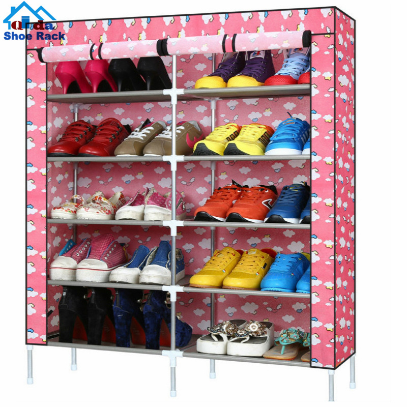 4 tiers light waterproof cloth shoe shelf shoe rack