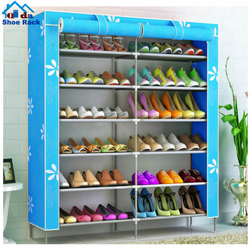 4 tiers light waterproof cloth shoe shelf shoe rack