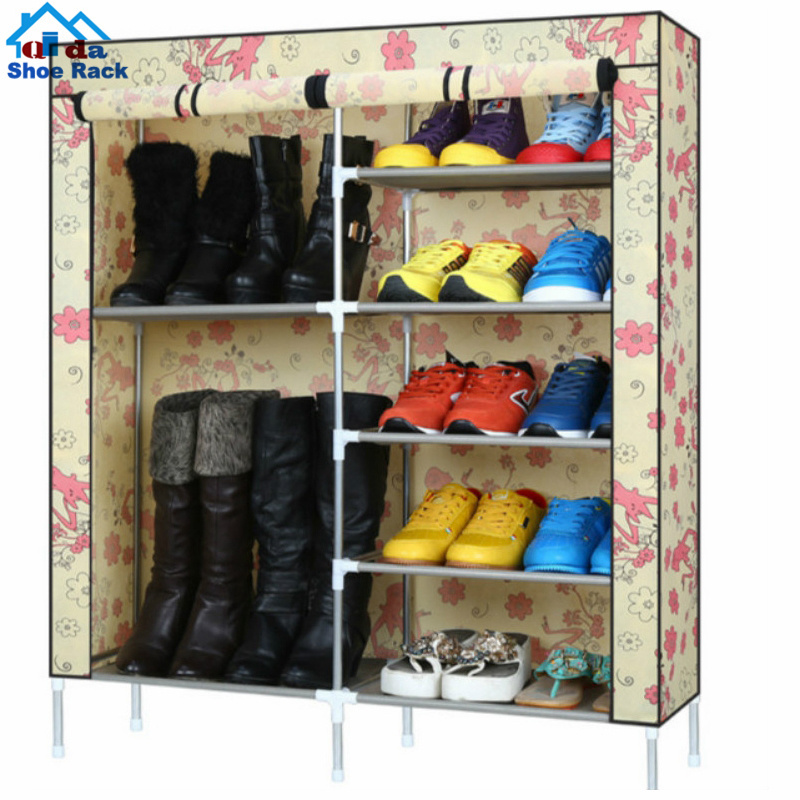 Multi Use DIY Plastic 10 Cube Shoe Rack 5 Tier Portable Closet Wardrobe Organizer Bookcase Shoes Cabinet Storage Tower