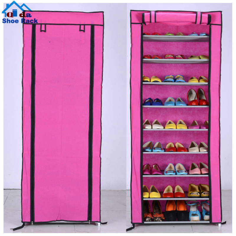 Multi Use DIY Plastic 10 Cube Shoe Rack 5 Tier Portable Closet Wardrobe Organizer Bookcase Shoes Cabinet Storage Tower