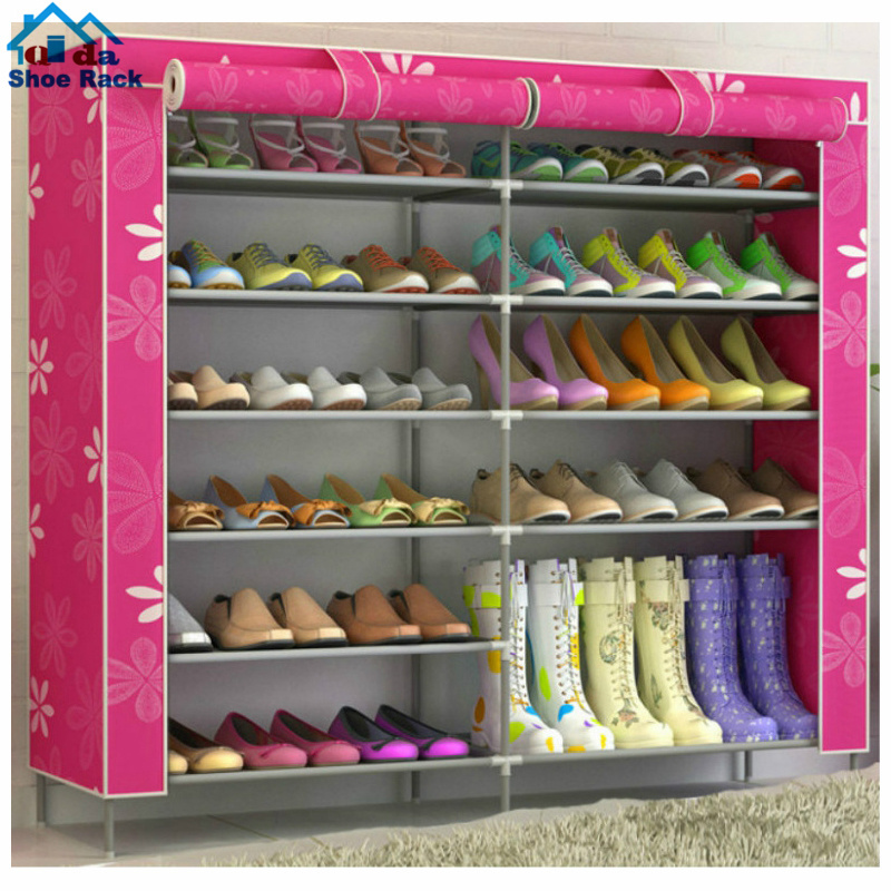 2024 China Manufacture Home Family Fabric Shoe Rack With Cover