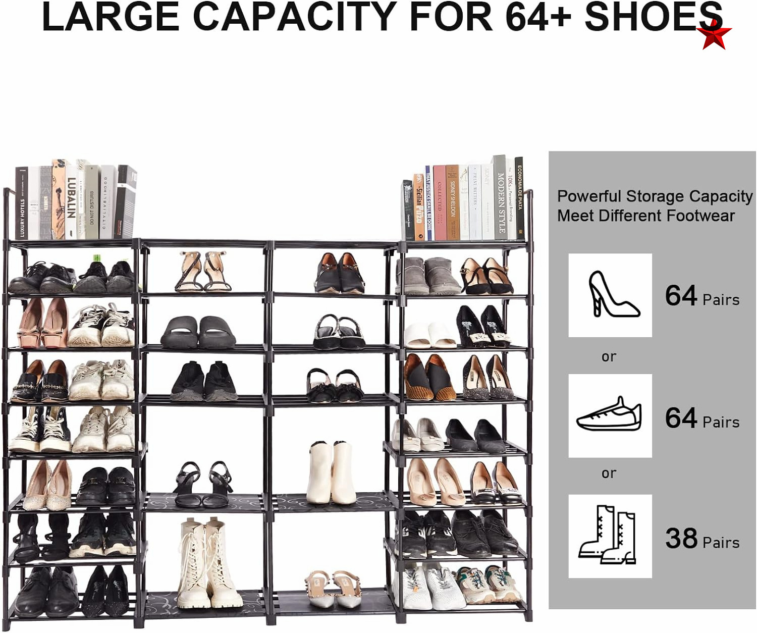 Easy install outdoor shoe storage cabinets plastic shoe rack