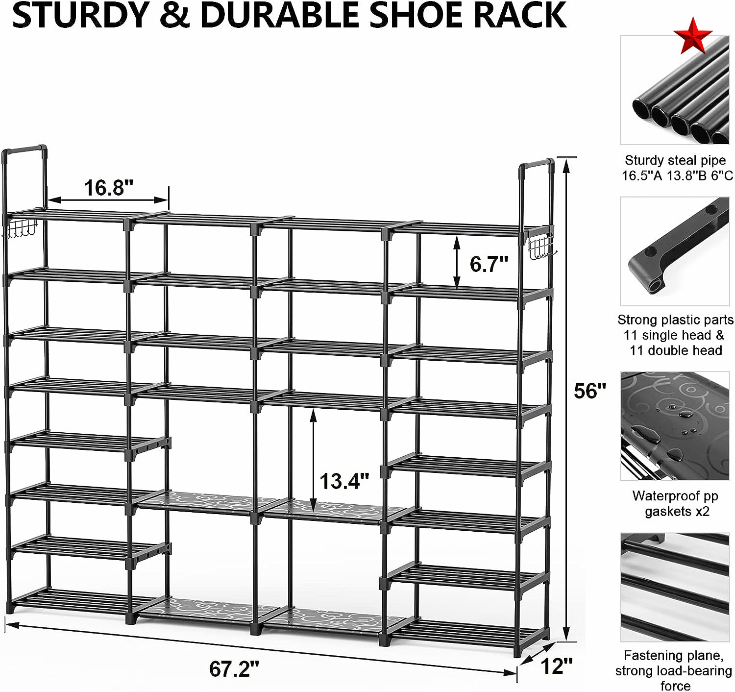 Easy install outdoor shoe storage cabinets plastic shoe rack