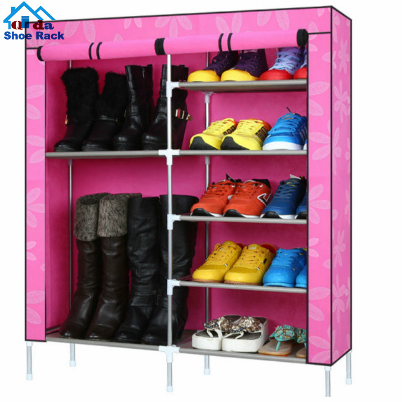 Simple multi-layer shoe rack dust-proof storage space-saving shoe cabinet assembly small shoe rack