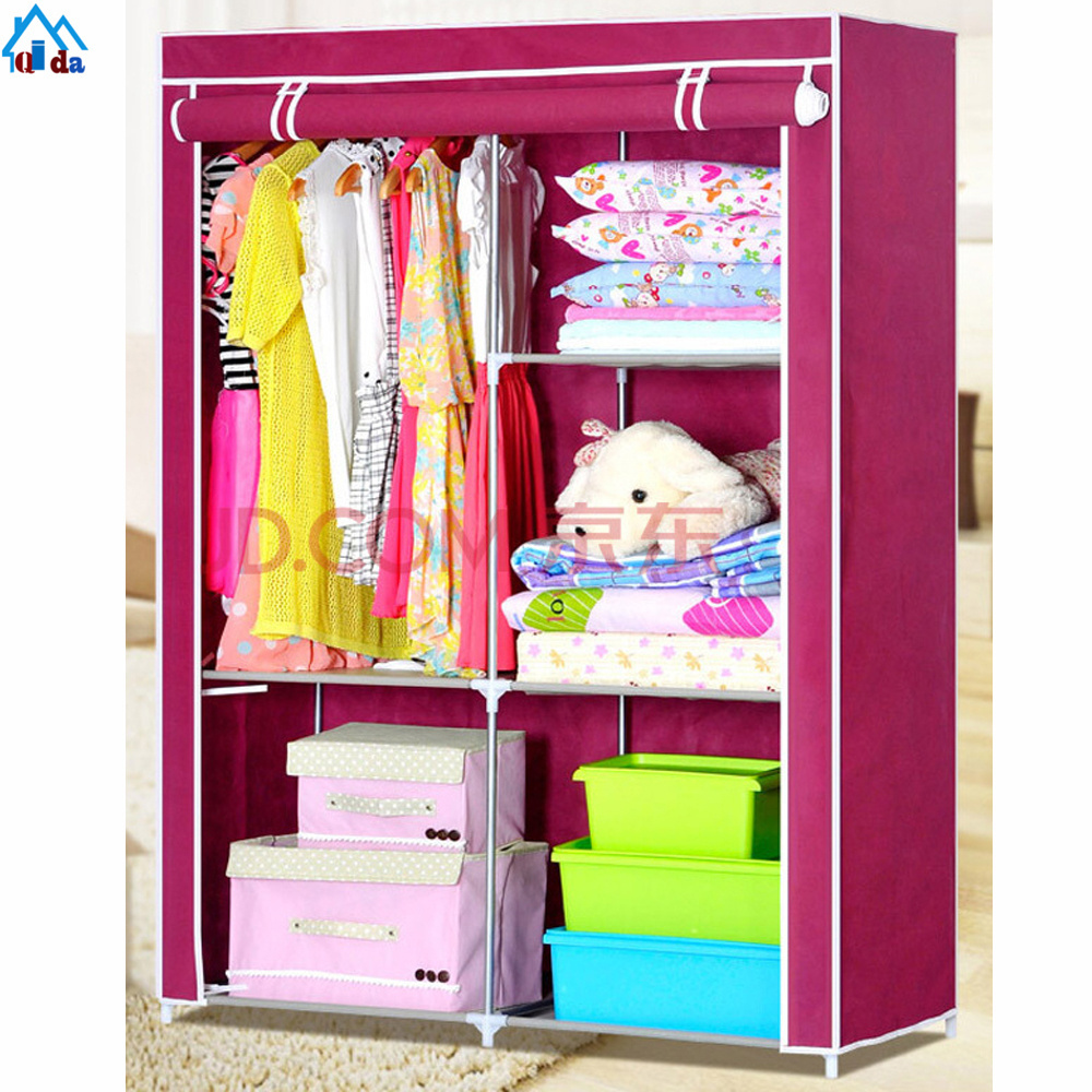 2018 Freestanding Plastic diy folding cupboard baby wardrobe cupboard kids wardrobe