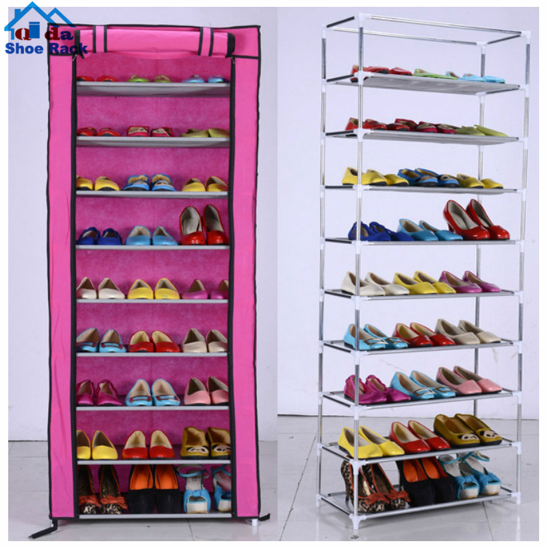 Metal shoe rack 10 tier shoe cabinet modern