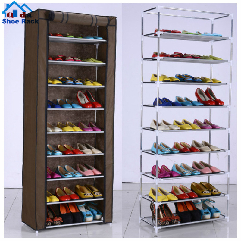 8 layers stackable overdoor shoe rack hanging and can hold 24 pairs shoe